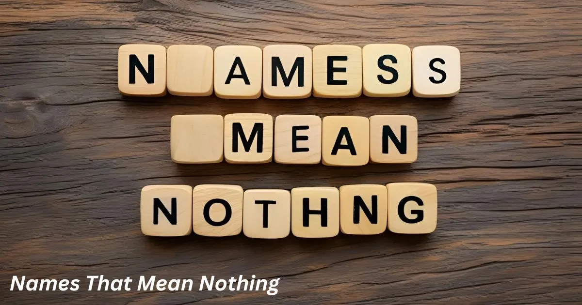 Names That Mean Nothing