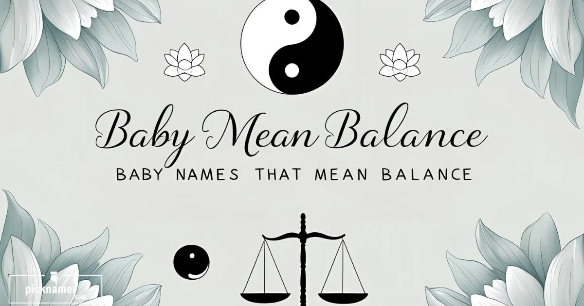 Baby Names That Mean Balance